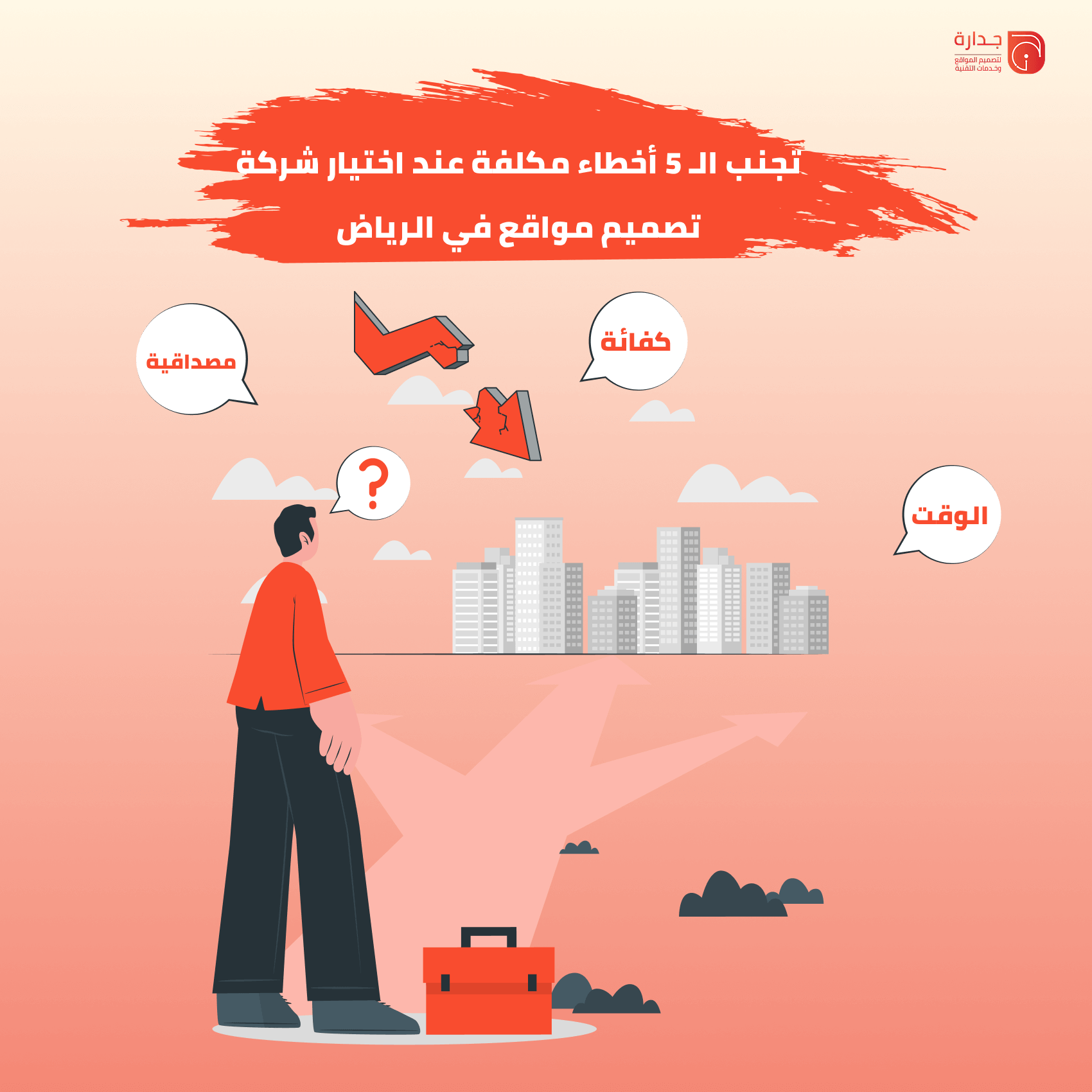 تجنب الـ 5 أخطاء مكلفة عند اختيار شركة تصميم مواقع في الرياض.